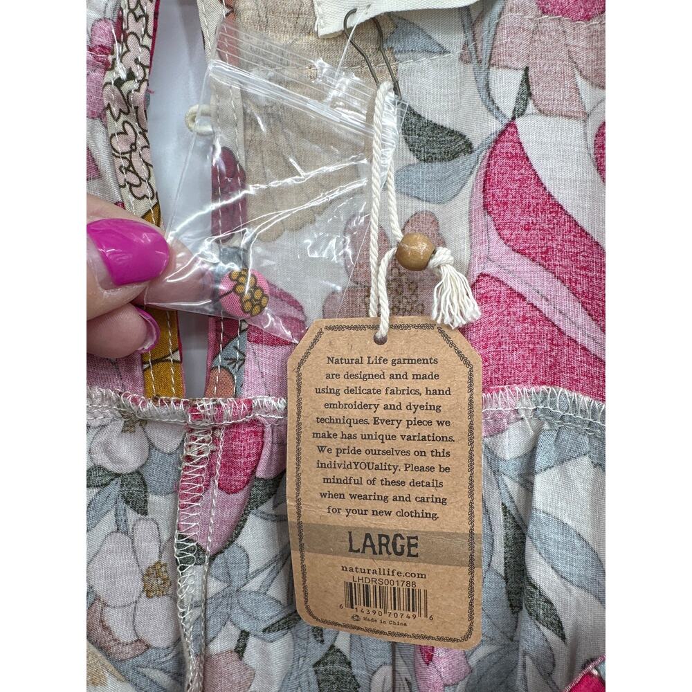 Natural Life Patti Side Slit Maxi Dress in Summer floral Size Large NWT - Picture 4 of 8